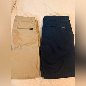 Volcom Beige and Dark Navy Shorts Duo